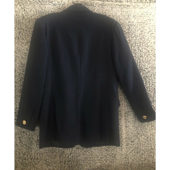 Larry Levine Womens Wool Blend Dark Grey Blazer Jacket Size 12 - Picture 6 of 11